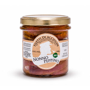 Filetti di Acciughe tradizionali all'olio extravergine di oliva biologico - 160 g
