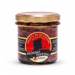 Filetti di Acciughe con aglio e prezzemolo all'olio di oliva - 160 g