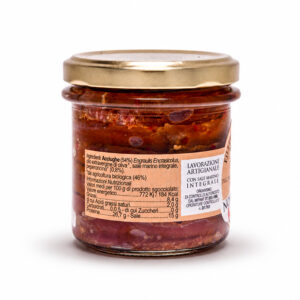 Alternative view of Filetti di Acciughe tradizionali all'olio extravergine di oliva biologico con peperoncino biologico siciliano - 160 g